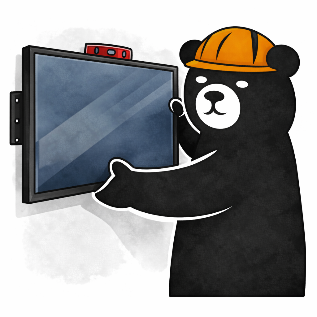 TV wall mounting icon