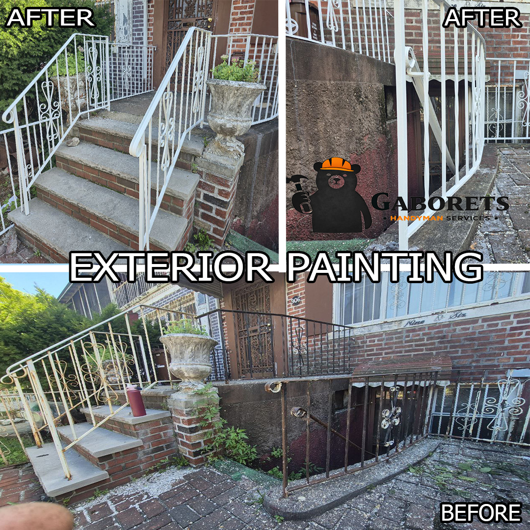 Exterior painting before and after in Palatine, Illinois